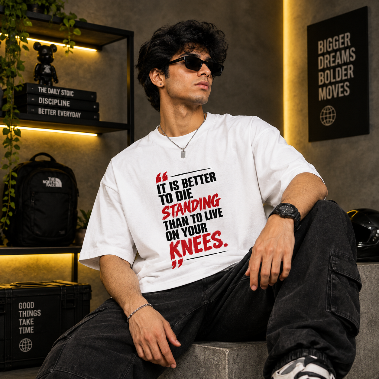 It Is Better to Die Standing Oversized T-Shirt